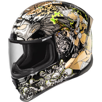 ICON Airframe Pro Aztec Nine Motorcycle Helmet - Gold