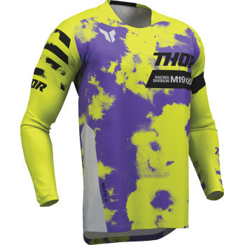 Thor Youth Launchmode Bleach Jersey - Gray/Acid