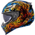 ICON Threshold Burn Birdie Burn Modular Motorcycle Helmet - Blue