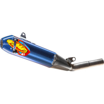 FMF Factory 4.1 RCT Titanium Slip-On Muffler for Select Yamaha YZ250F / YZ250FX / WR250F Models - Anodized/Carbon End Cap - 044486