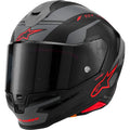 Alpinestars Supertech R7 A-Core 22.06 Motorcycle Helmet - Matte Black/Gray/Red - 0101-19036