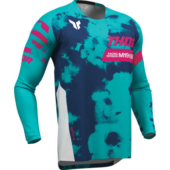 Thor Launchmode Bleach Jersey - White/Aqua