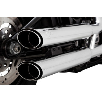Vance & Hines 3" Twin Slash Slip-On Mufflers for Select Harley-Davidson Softail Models - Chrome - 16376
