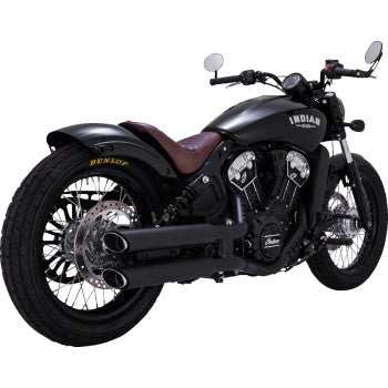 Vance & Hines 3" Twin Slash Slip-On Mufflers for Select Indian Scout / Scout Sixty / Scout Bobber Models - Black - 48323