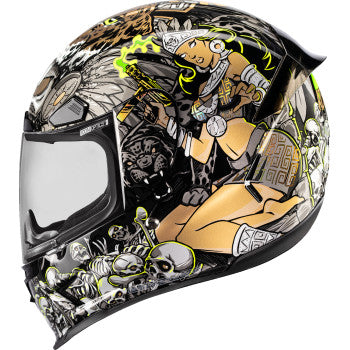 ICON Airframe Pro Aztec Nine Motorcycle Helmet - Gold