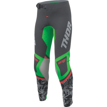 Thor Youth Sportsmode Punk'd Pants - Charcoal/Green