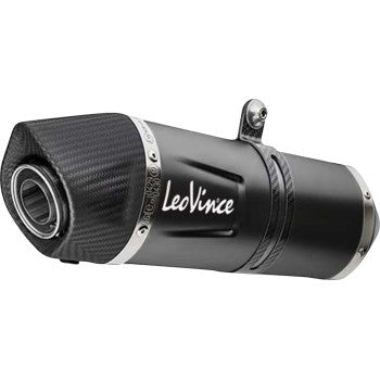 LeoVince LV One Evo Slip-On Muffler for 2021-2026 Yamaha Tenere 700 - Matte Black - 14330EBU