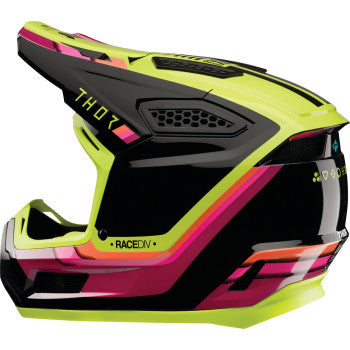 Thor Fleet Defy Motorcycle Helmet - Black/Acid - 0110-9428