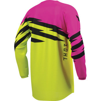 Thor Youth Launchmode Shockie Jersey - Acid/Fuchsia