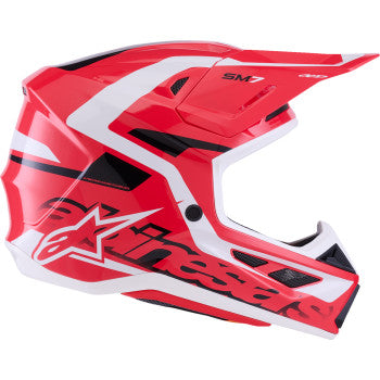 Alpinestars SM7 Deed Motorcycle Helmet - Gloss Red/Black/White - 0110-9292