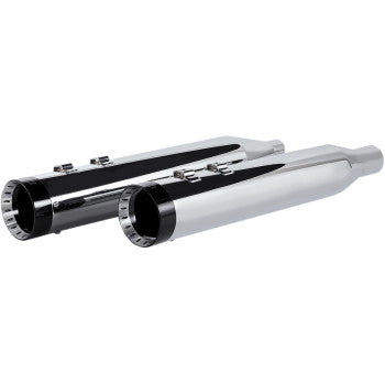 Khrome Werks 4-1/2" HP-Plus Slip-On Mufflers for Select Harley-Davidson Street Glide / Road Glide / Touring Models - Chrome Turbine Tip - 202770