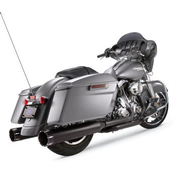 S&S Cycle 4-1/2" MK45 Performance Mufflers for Select Harley-Davidson Street Glide / Road Glide / Touring Models - Black Tracer - 550-0670