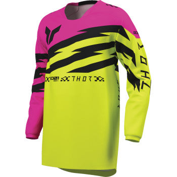 Thor Youth Launchmode Shockie Jersey - Acid/Fuchsia