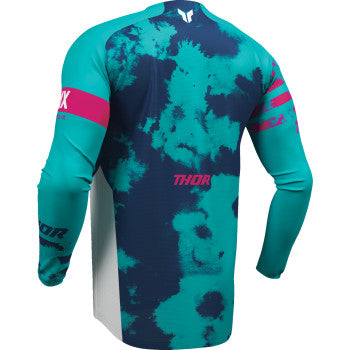 Thor Launchmode Bleach Jersey - White/Aqua