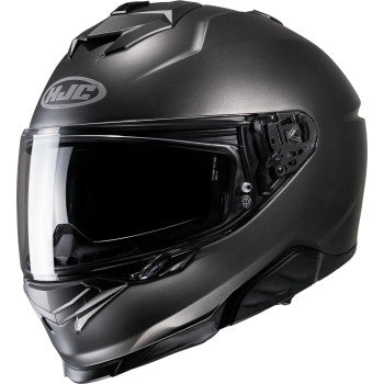 HJC i71 Solid Motorcycle Helmet - Semi-Flat Titanium - 0101-19891