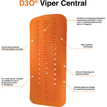 ICON D3O Viper Central Back Protector - XL - 2702-0248