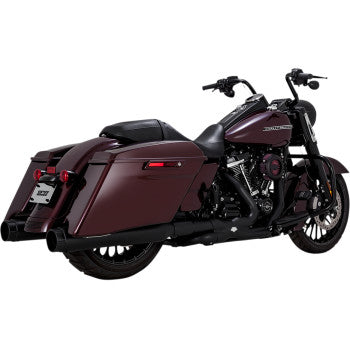 Vance & Hines 4-1/2" Torquer Slip-On Mufflers for Select Harley-Davidson Street Glide / Road Glide / Touring Models - Black - 46674