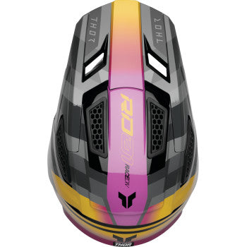 Thor Fleet Camber Motorcycle Helmet - Black/Magenta - 0110-9409