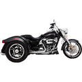 Vance & Hines Twin Slash Slip-On Mufflers for 2017-2025 Harley-Davidson Freewheeler / 2023-2025 Road Glide 3 - Chrome - 16796