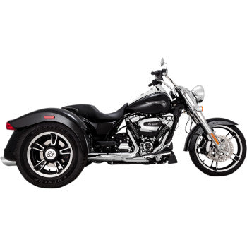Vance & Hines Twin Slash Slip-On Mufflers for 2017-2025 Harley-Davidson Freewheeler / 2023-2025 Road Glide 3 - Chrome - 16796