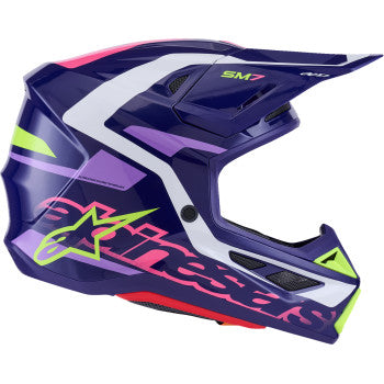 Alpinestars SM7 Deed Motorcycle Helmet - Gloss Purple/Pink - 0110-9300