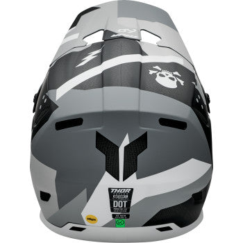 Thor Reflex Sport Carbon Brave MIPS Motorcycle Helmet - Gray/White - 0110-8758