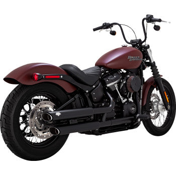 Vance & Hines 3" Twin Slash Slip-On Mufflers for Select Harley-Davidson Softail Models - Black - 46376