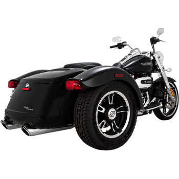 Vance & Hines Twin Slash Slip-On Mufflers for 2017-2025 Harley-Davidson Freewheeler / 2023-2025 Road Glide 3 - Chrome - 16796
