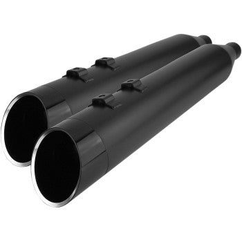 Khrome Werks 4-1/2" HP-Plus Slip-On Mufflers for Select Harley-Davidson Touring / Tri Glide / Freewheeler Models - Black Edge Tip - 202855