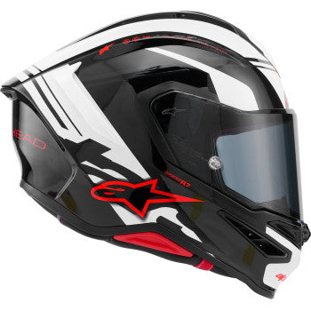 Alpinestars Supertech R7 A-Core 22.06 Motorcycle Helmet - Gloss Black/White/Red - 0101-19030