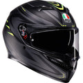 AGV K3 Syth Motorcycle Helmet - Matte Black/Yellow Fluo