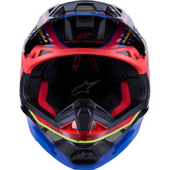Alpinestars Supertech M10 Era MIPS Motorcycle Helmet - Gloss Blue/Red/Yellow Fluo - 0110-9257
