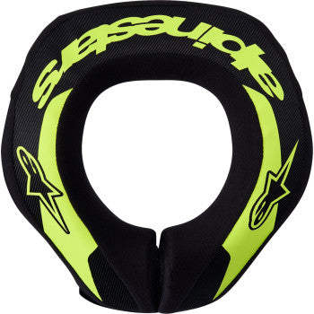 Alpinestars Youth Sequence Neck Roll - L/XL - Yellow Fluo/Black - 6741018-551-LXL