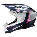 Moose Offroad MR3 F.A.F. Motorcycle Helmet - White/Navy/Pink - 0110-8951