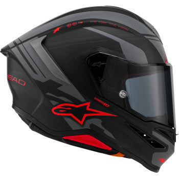 Alpinestars Supertech R7 A-Core 22.06 Motorcycle Helmet - Matte Black/Gray/Red - 0101-19036