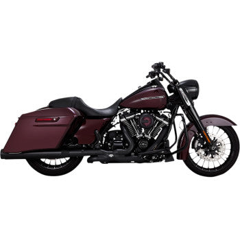 Vance & Hines 4-1/2" Torquer Slip-On Mufflers for Select Harley-Davidson Street Glide / Road Glide / Touring Models - Black - 46674