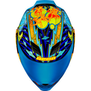 ICON Airflite Bugoid Blitz Motorcycle Helmet - Blue