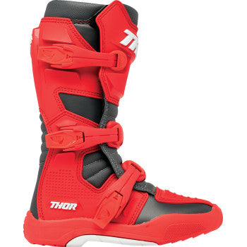 Thor Youth Blitz XR Boots - Red/Charcoal