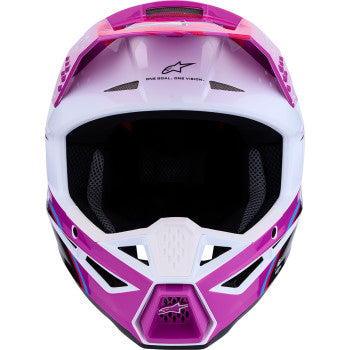 Alpinestars SM7 Cast Motorcycle Helmet - Gloss Blue/Pink/Yellow Fluo - 0110-9312