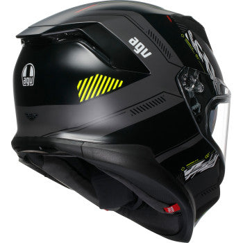 AGV K7 Kyber Motorcycle Helmet - Matte Gray/Yellow Fluo