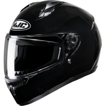 HJC C10 Solid Motorcycle Helmet - Black - 0101-19576