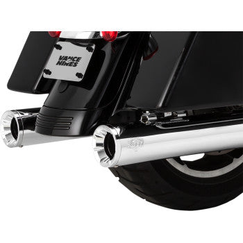 Vance & Hines Eliminator 400 Slip-On Mufflers for Select Harley-Davidson Street Glide / Road Glide / Touring Models - Chrome - 16714