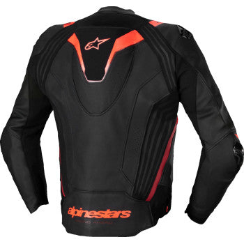 Alpinestars Missile v3 Ignition Leather Jacket - Black/Red Fluo/Dark Red - 3100325-1365