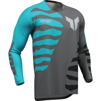 Thor Launchmode Shredder Jersey - Charcoal/Aqua