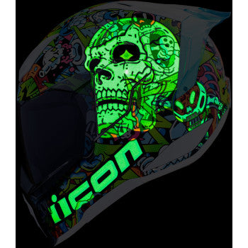ICON Ultraflite Doodle 3 MIPS Motorcycle Helmet - Blue