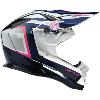 Moose Offroad MR3 F.A.F. Motorcycle Helmet - White/Navy/Pink - 0110-8951