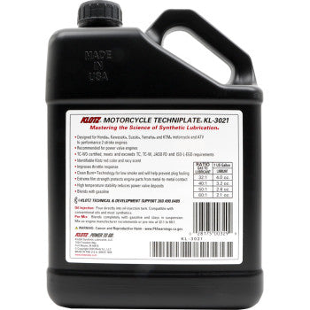 Klotz Oil TC-W 3® 2-Stroke Engine Oil - 1 US gallon - KL-3021