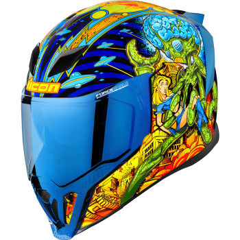 ICON Airflite Bugoid Blitz Motorcycle Helmet - Blue