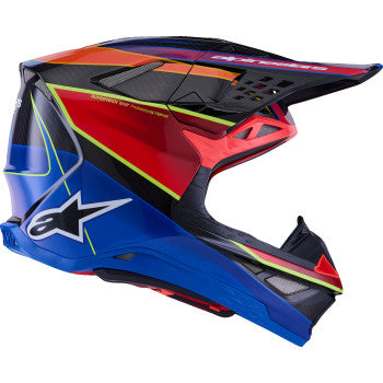 Alpinestars Supertech M10 Era MIPS Motorcycle Helmet - Gloss Blue/Red/Yellow Fluo - 0110-9257