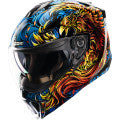 ICON Threshold Burn Birdie Burn Modular Motorcycle Helmet - Blue